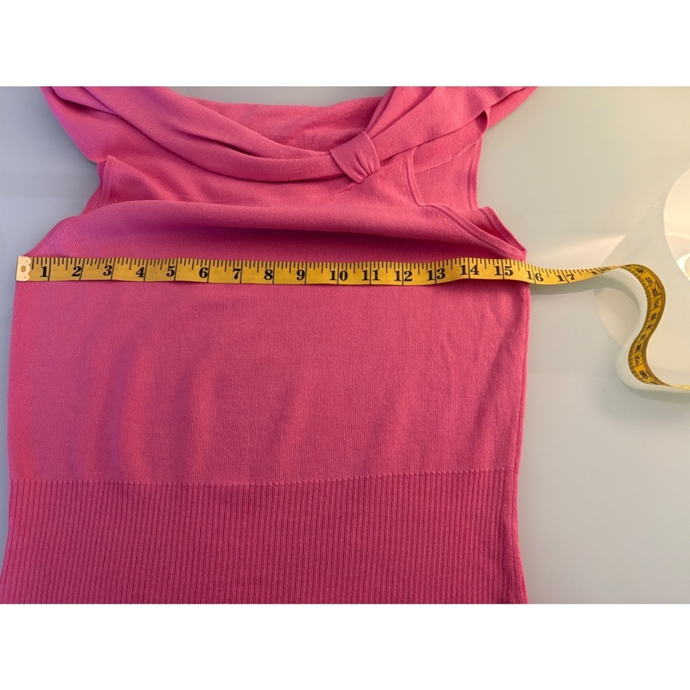Ann Taylor LOFT Petite Pink Draped Neck Sleeveless Knit Top MP - Picture 9 of 9